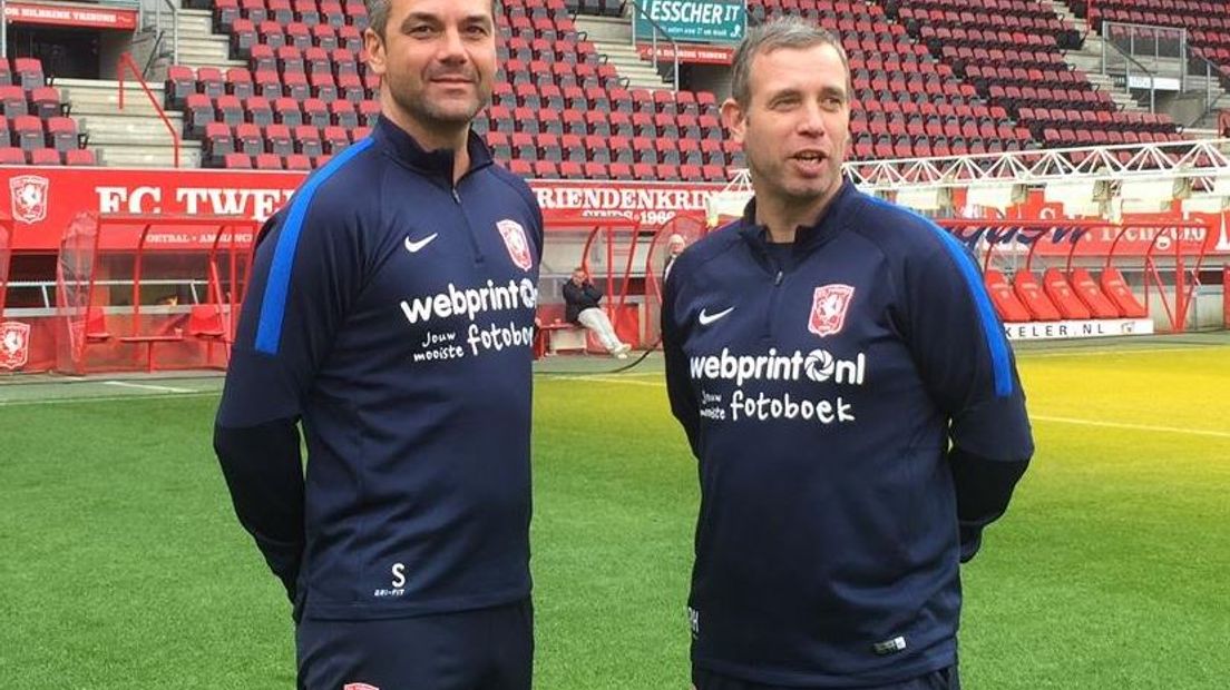 Pusic (l) en ex-trainer Hake.