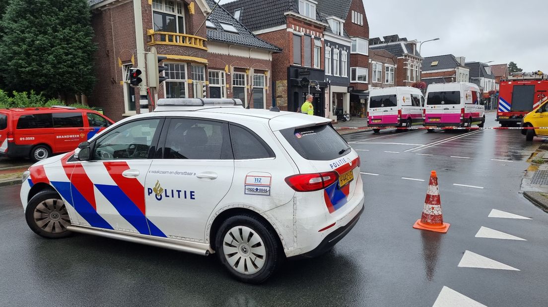 De Verlengde Hereweg is afgesloten vanwege een gaslek