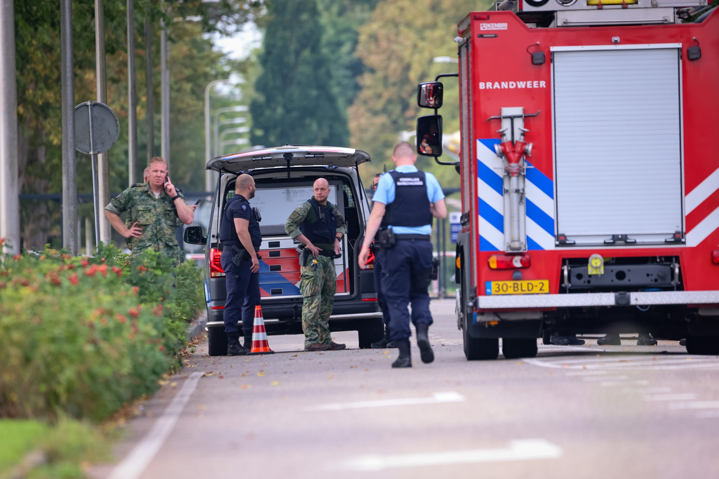 Er is een pakketje aangetroffen bij de vliegbasis