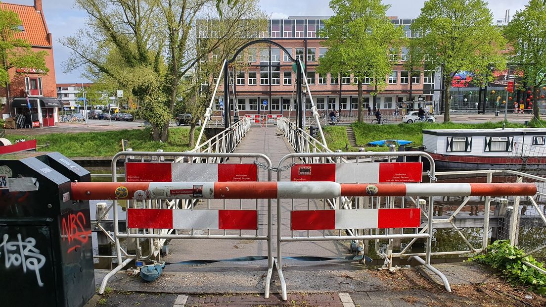 De Trombrug was sinds zondag gesloten