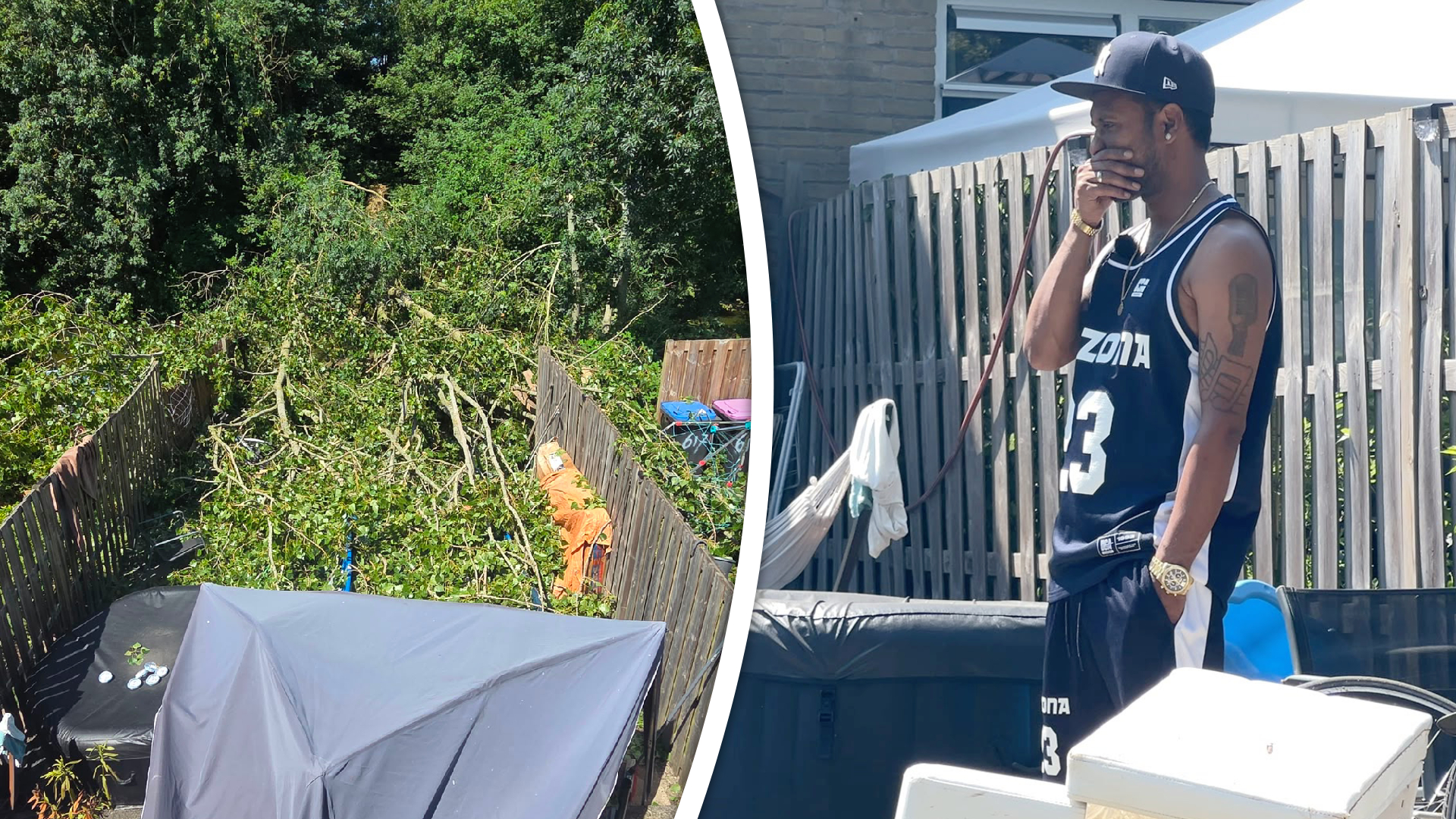Razieq schrok behoorlijk toen hij de boom zag vallen.