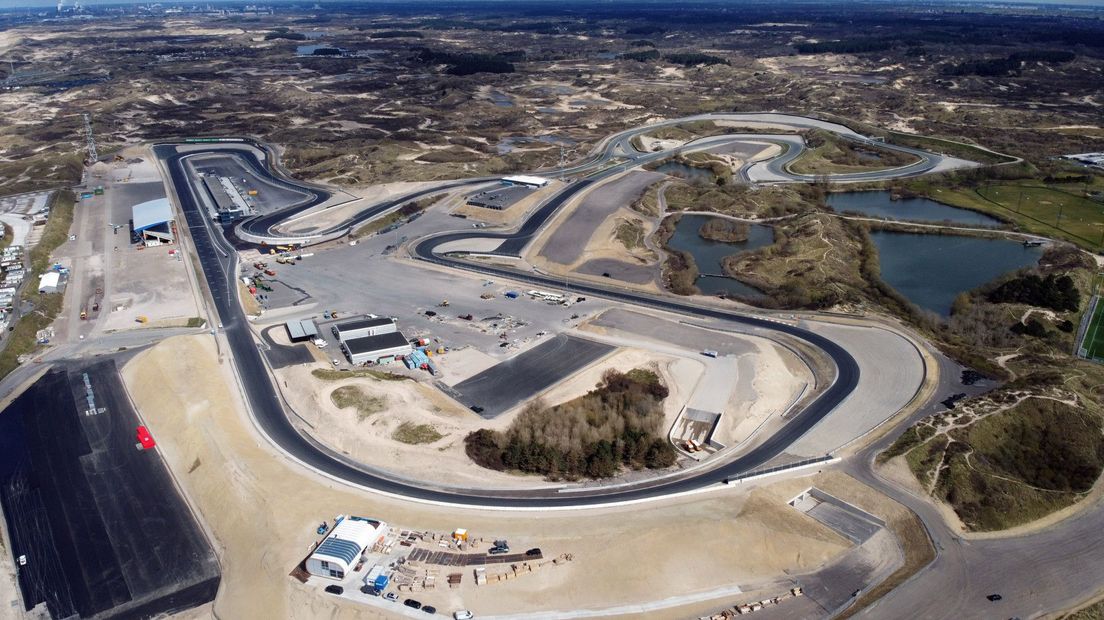 Luchtfoto van het circuit in april 2020