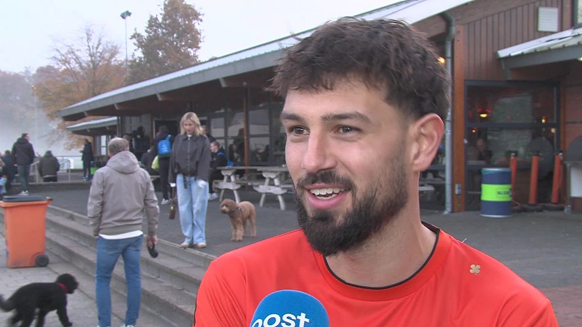 Matchwinner Matthew Steenvoorden na de zege van HHC op GVVV