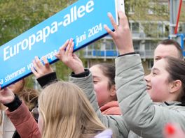 Hakkende kinderen en een oproep van de burgemeester: Europapa Allee in Kampen is een feit