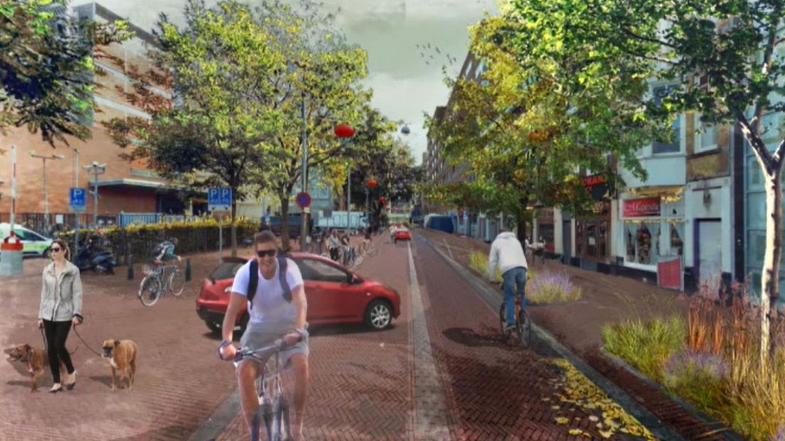Sfeerimpressie toekomstige Gedempte Gracht | Afbeelding: gemeente Den Haag