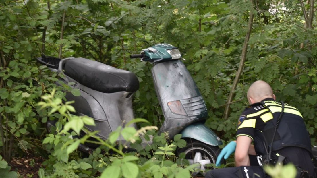 De in Bilthoven gevonden scooter.