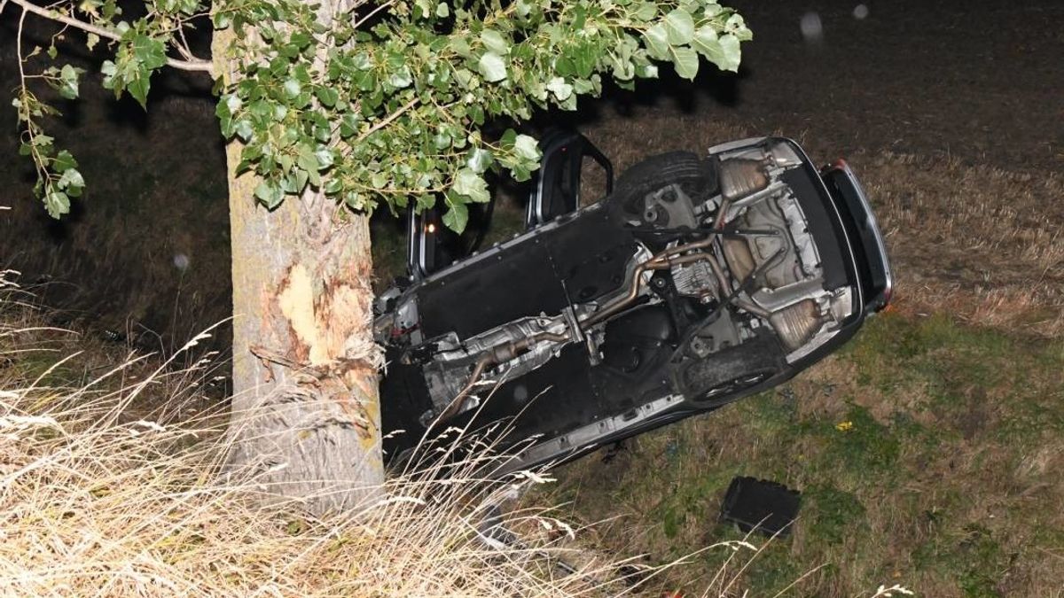 Auto tegen boom en in de sloot in Retranchement
