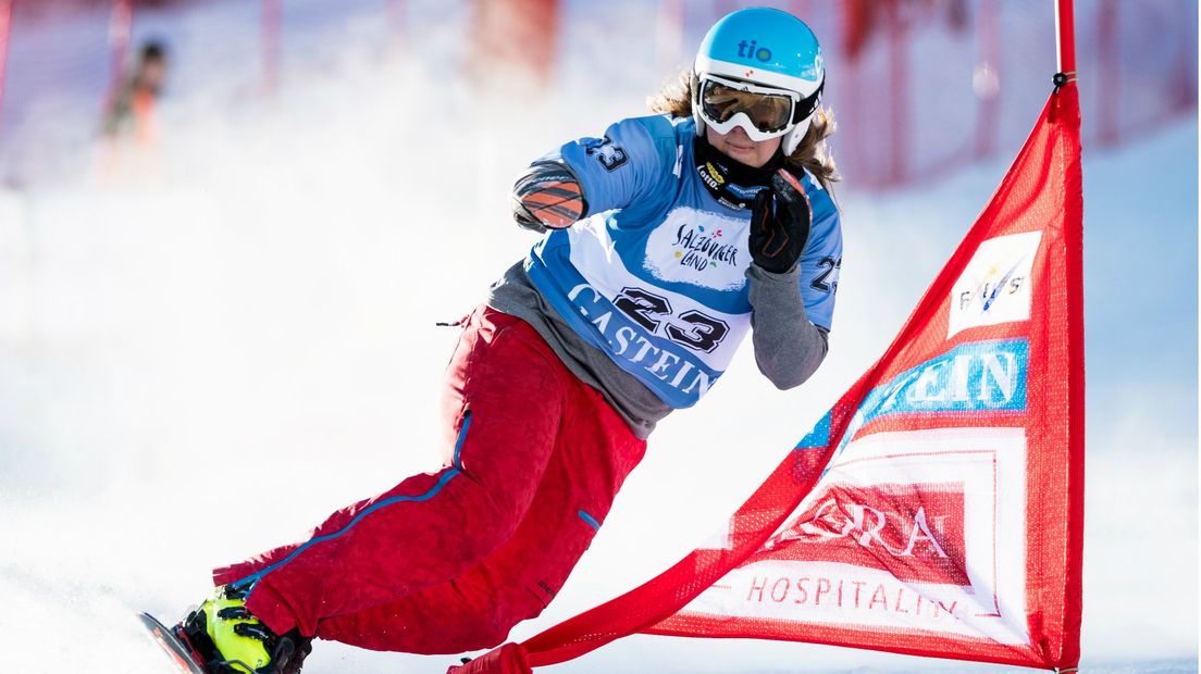 Michelle Dekker tijdens de World Cup 2017 in Bad Gastein.