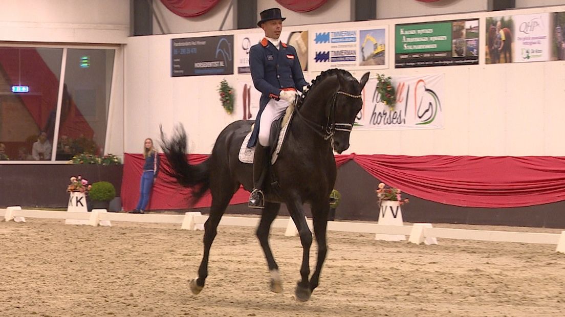 Dressuurruiter Hans Peter Minderhoud met het paard Glock's Dream Boy