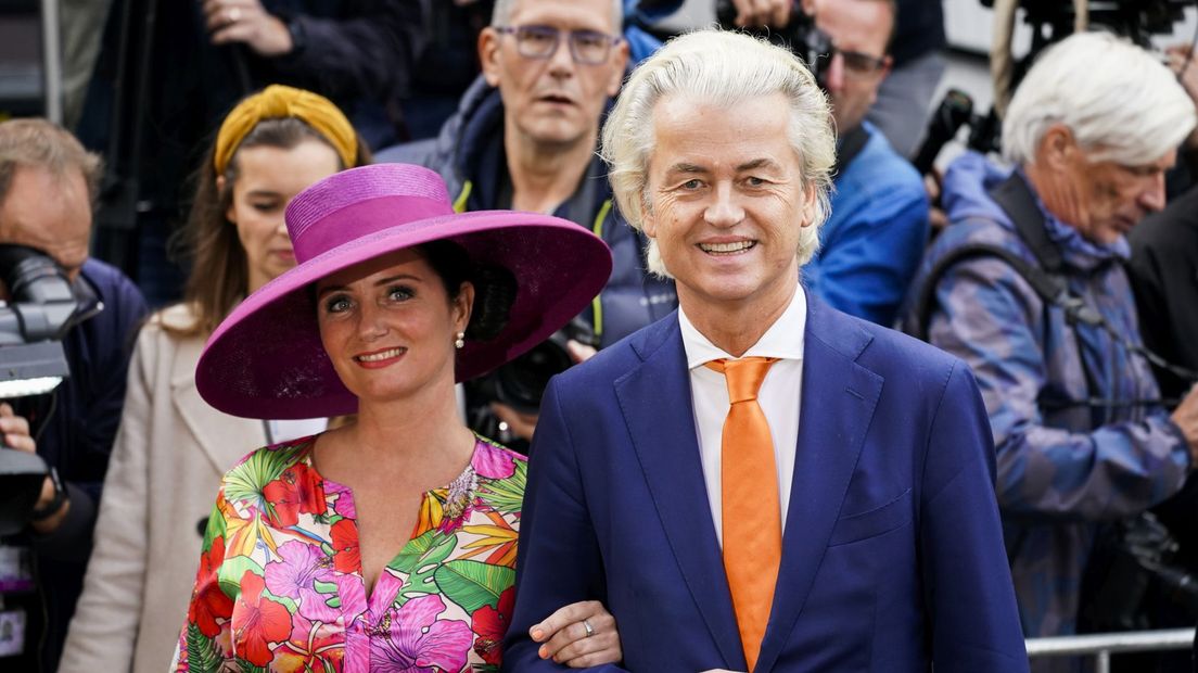 De Kamerleden Fleur Agema en Geert Wilders.