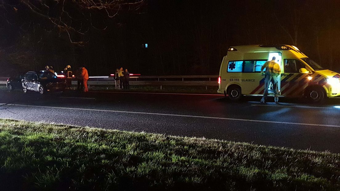 Door het ongeluk zijn drie mensen gewond geraakt (Rechten: Persbureau Meter)