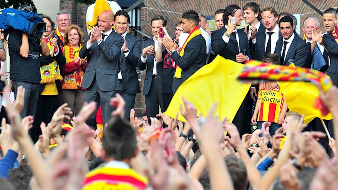 Huldiging Go Ahead Eagles op De Brink