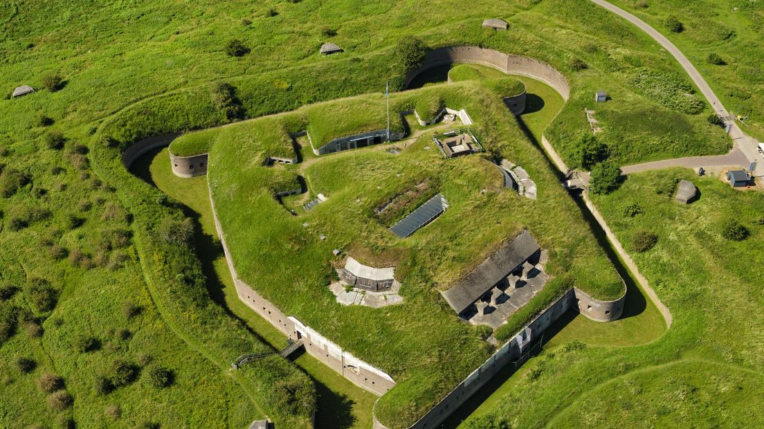 Fort Pannerden vanuit de lucht.