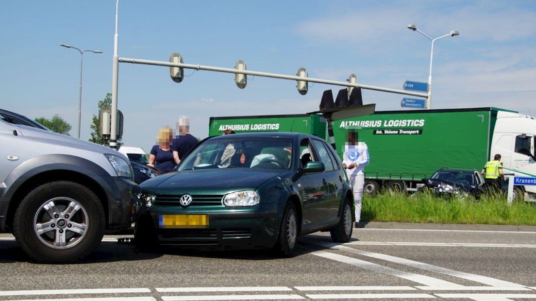 Auto's botsen in Zwolle