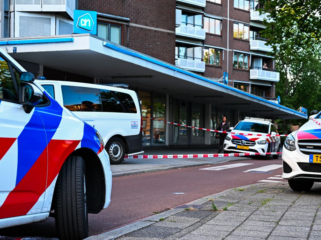 De politie was in grote getalen aanwezig.