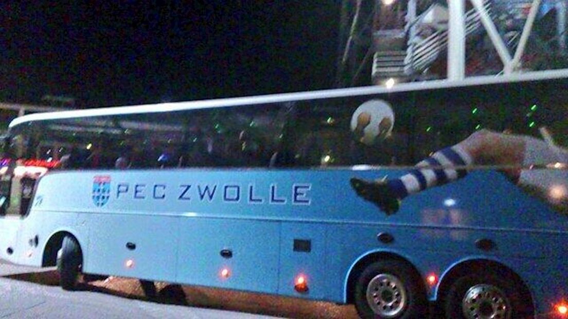 De spelersbus van PEC Zwolle