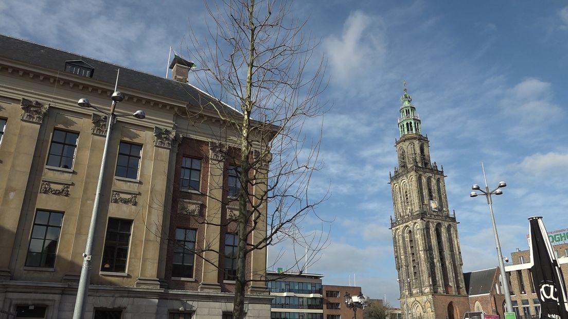 De eerste boom van de Grote Markt