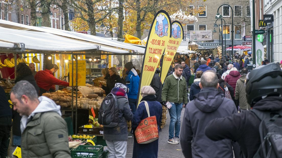 De markt in Delft