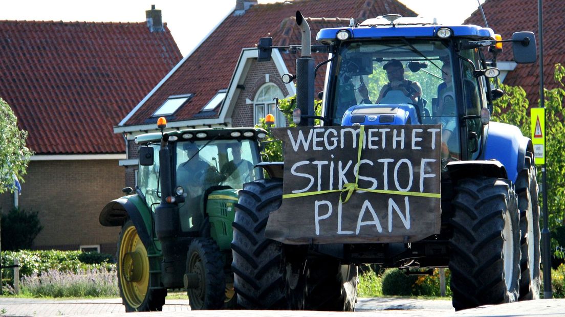 Boerenprotest Noord-Beveland, trekker, tractor, boer, demonstratie, boerendemonstratie