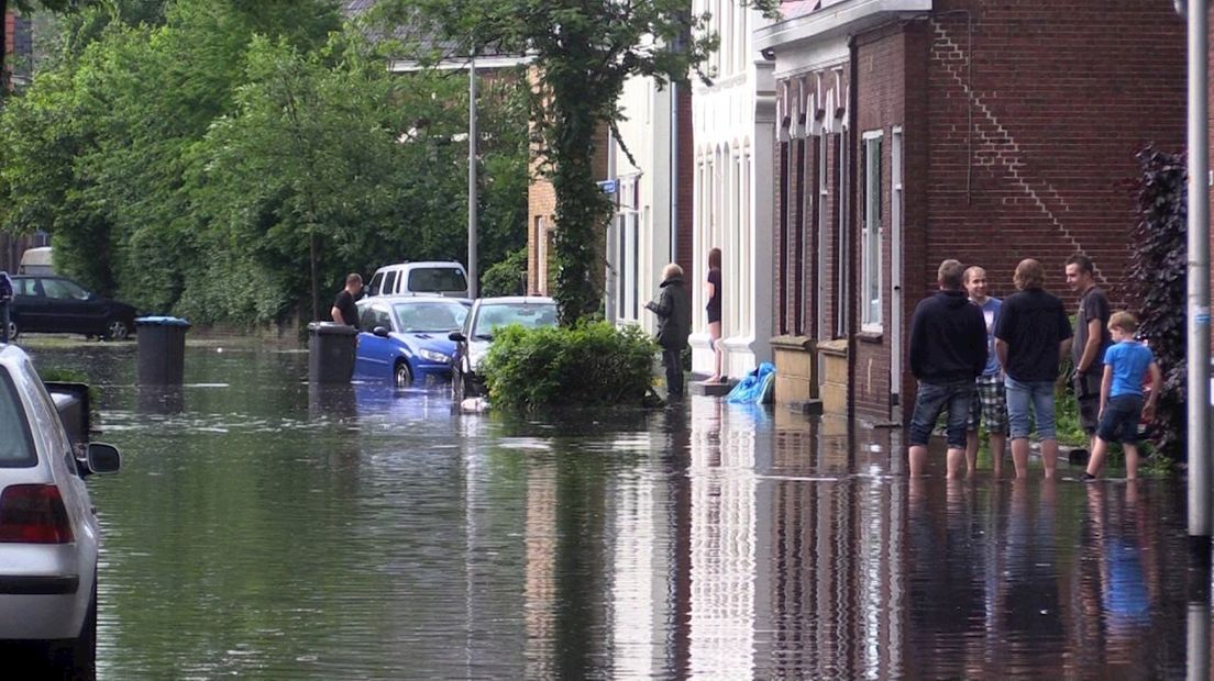 Veel wateroverlast in 2016 in Enschede door regenbuien