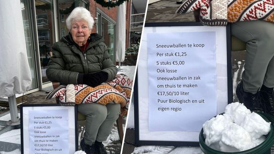 Annemarie (90) lag in een hospice, maar 'probeert' nu sneeuwballen te verkopen