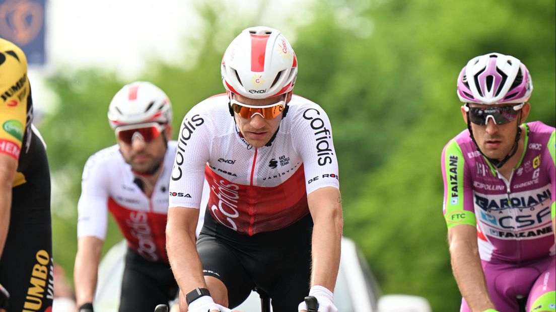 Wesley Kreder tijdens de Giro d'Italia in 2022