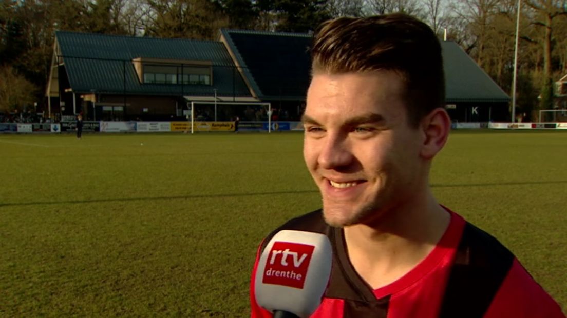 Topschutter Brian van der Zweerde wist bij Hoonhorst niet te scoren (Rechten: RTV Drenthe)