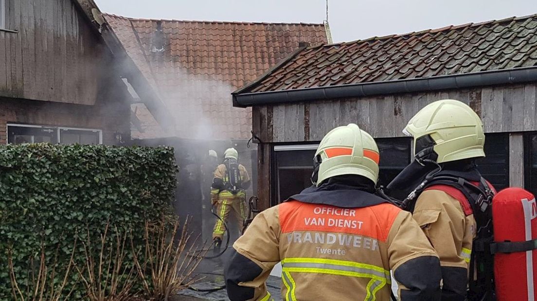 Brand in woning in Reutum