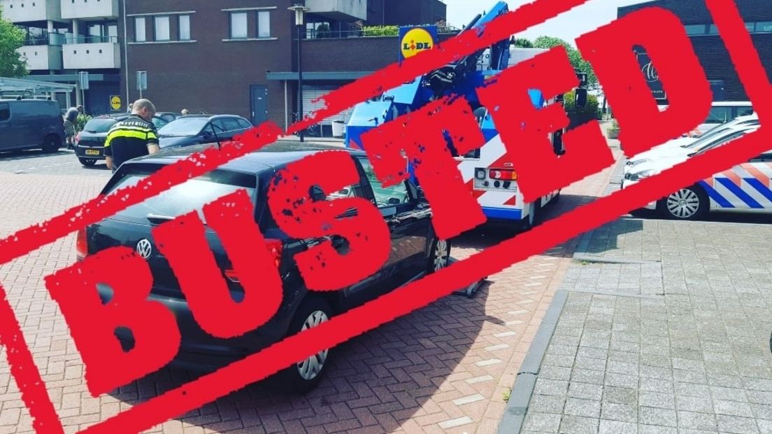 De politie plaatste deze foto over de 'vangst'