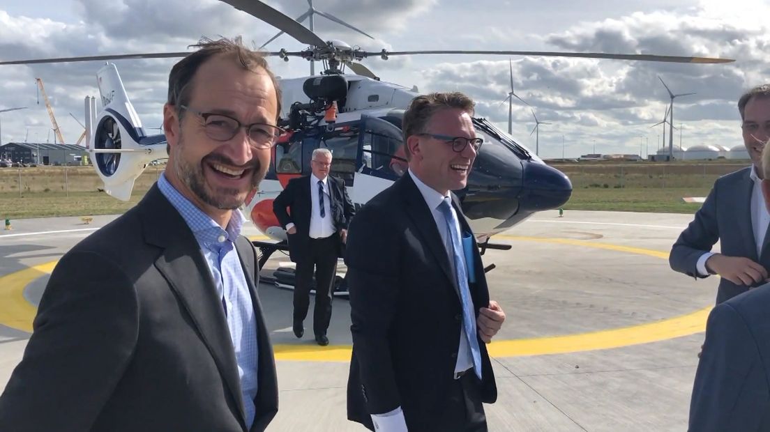 Minister Eric Wiebes opende de heliport in september 2019