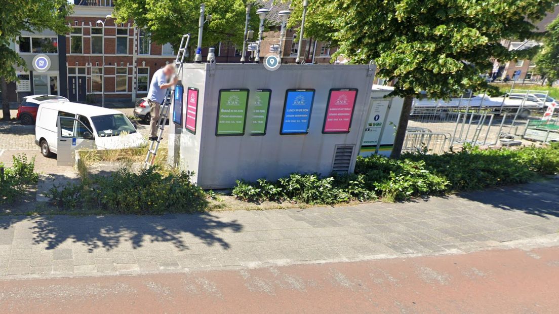 Het meetstation aan de Europaweg in Stad