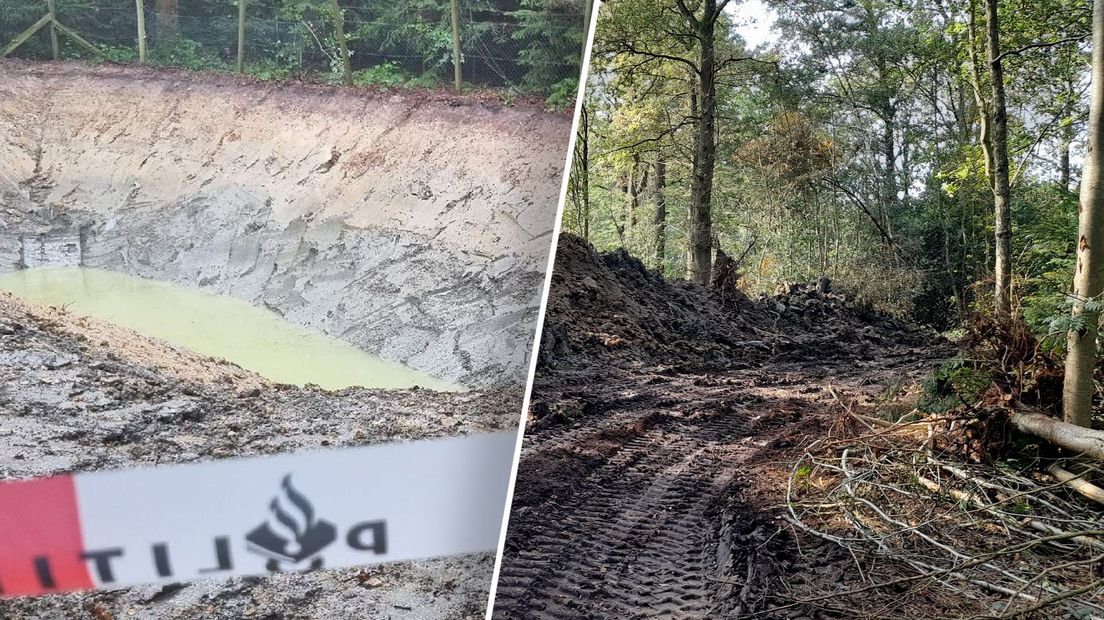 Illegaal gegraven vijver