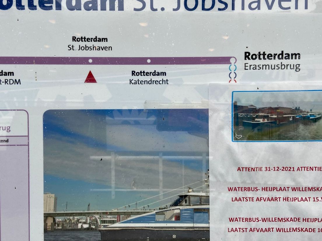 Einde vaart Waterbus