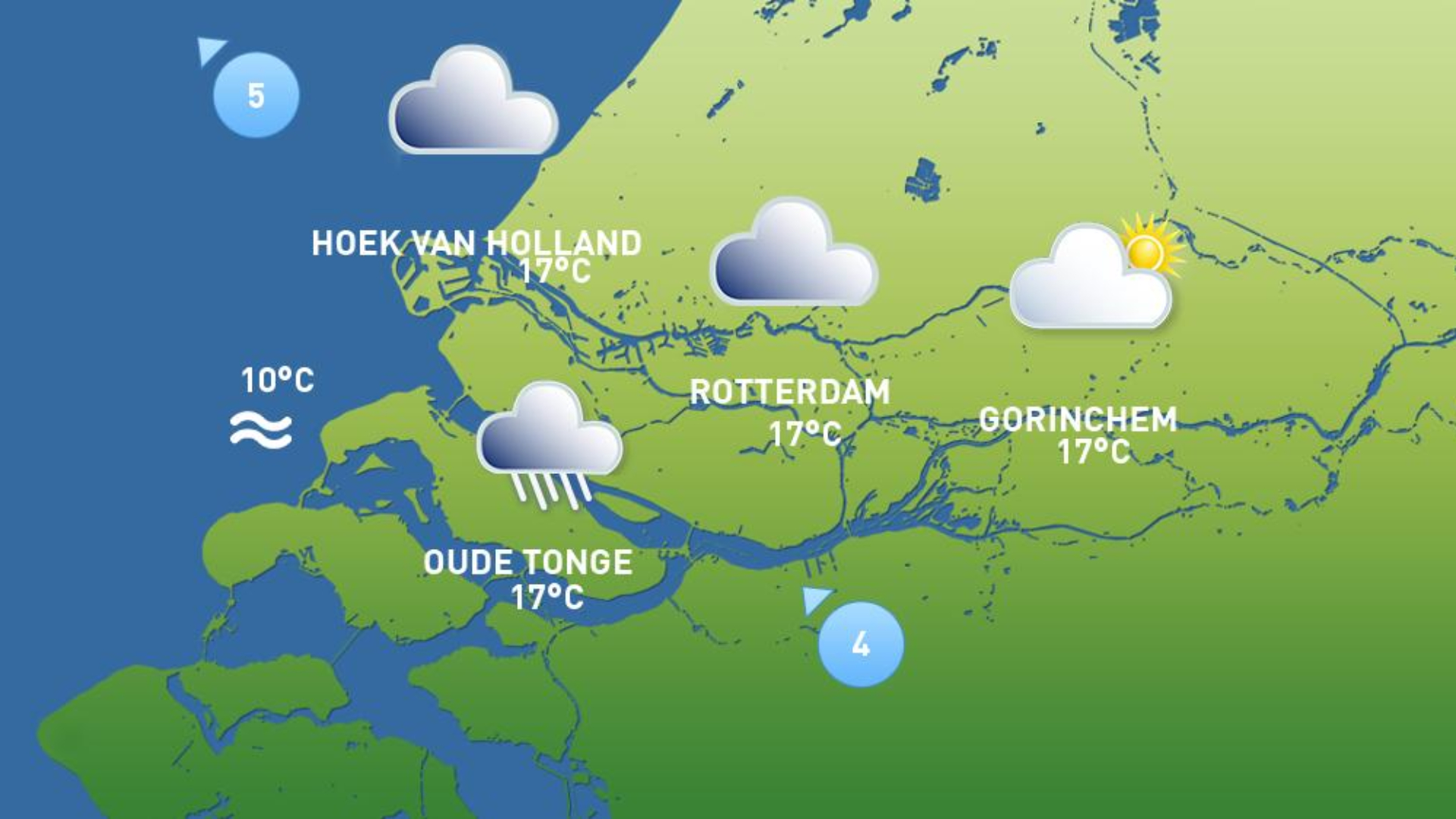 Het weer van zaterdag 11 april