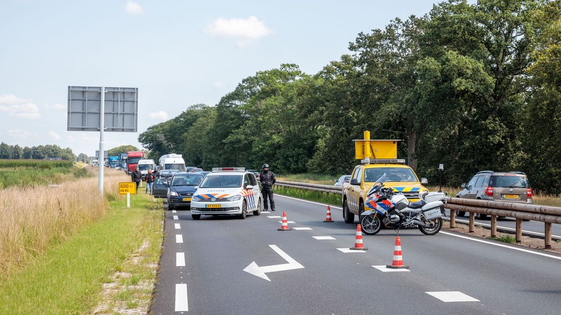 Zeven mensen naar ziekenhuis na kettingbotsing bij Ommen