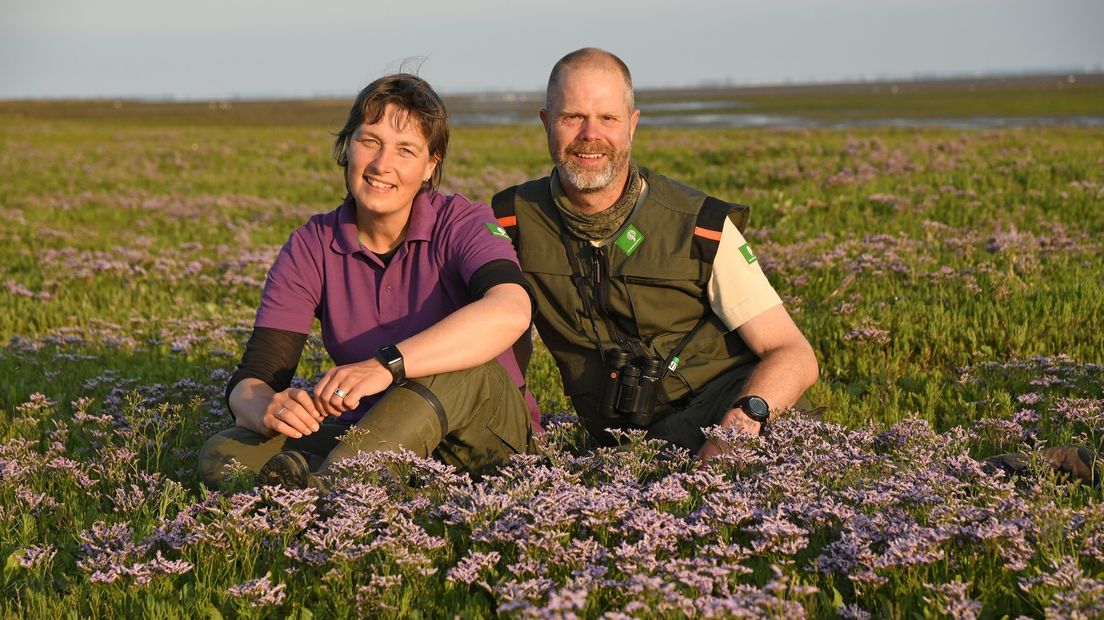 Nicolette Branderhorst en Aaldrik Pot op Rottumerplaat