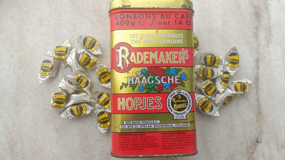 Zo kennen de meeste mensen Haagsche Hopjes: in een blik van Rademaker