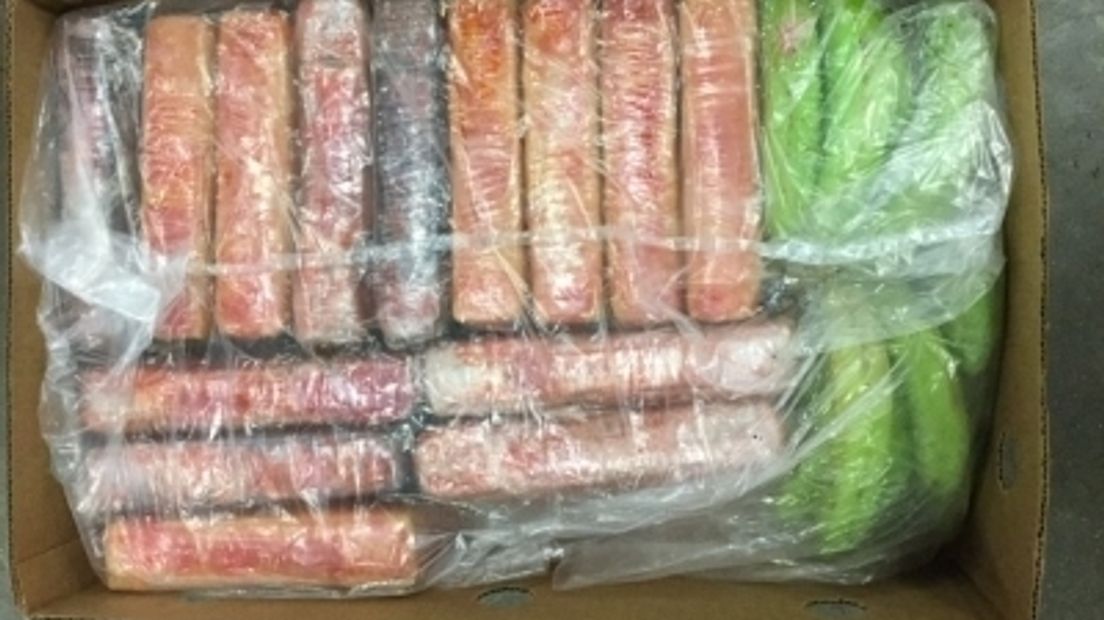 800 kilo cocaïne gevonden tussen bananen