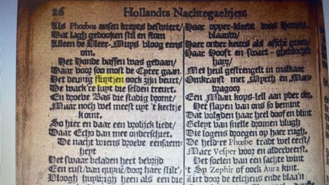 Het oud-Hollands schrift valt nauwelijks te lezen