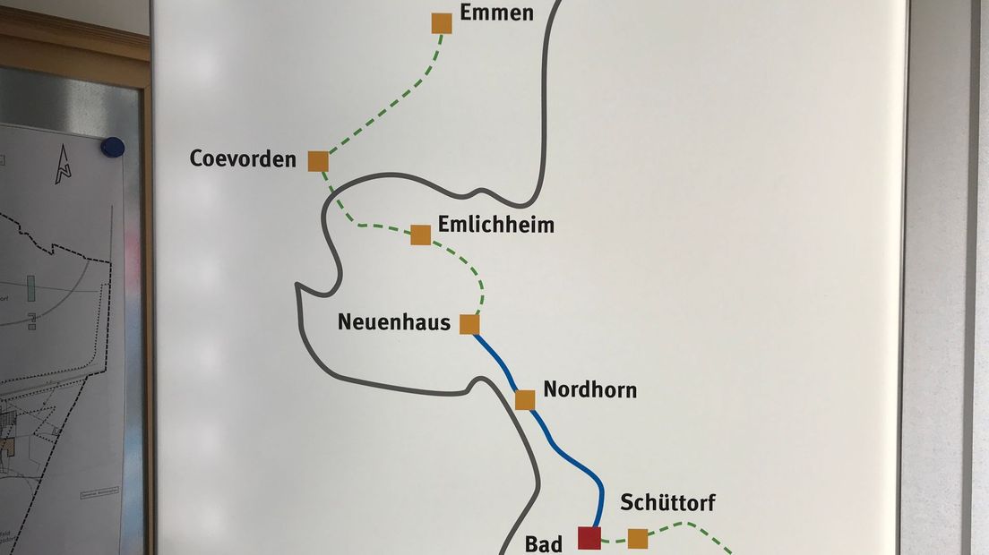 Spoorkaart Emmen Rheine