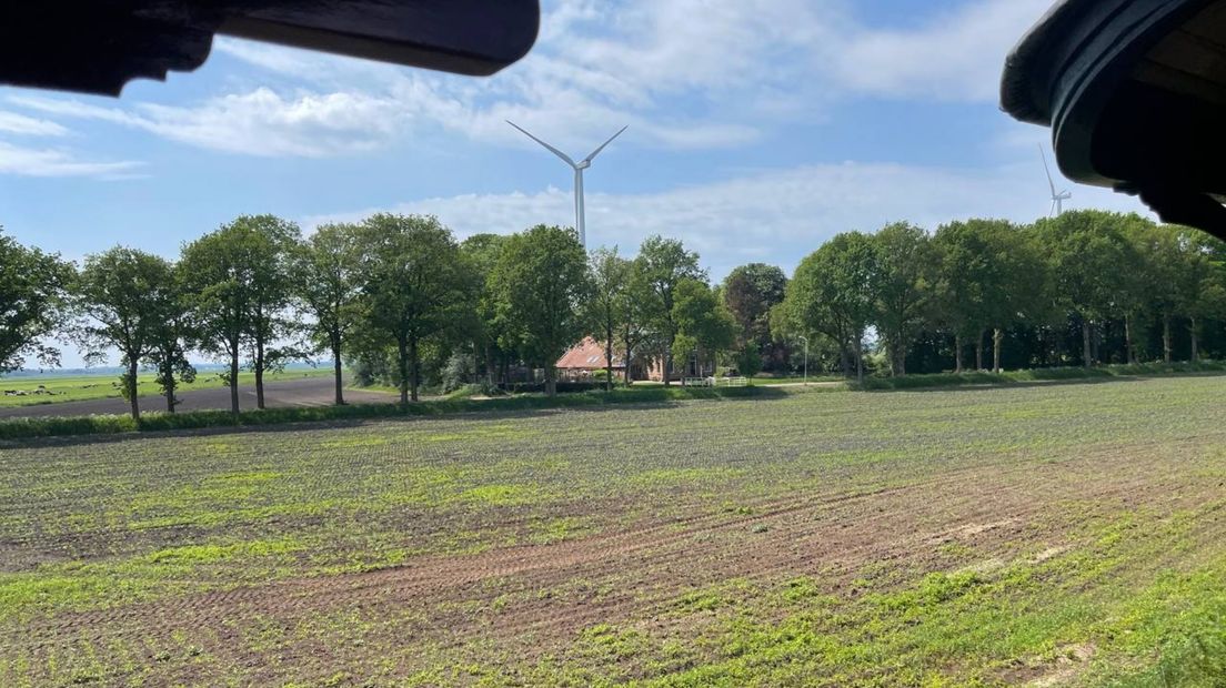 Het uitzicht op de omgeving rondom de Nedersaksenlijn vanuit de cabine