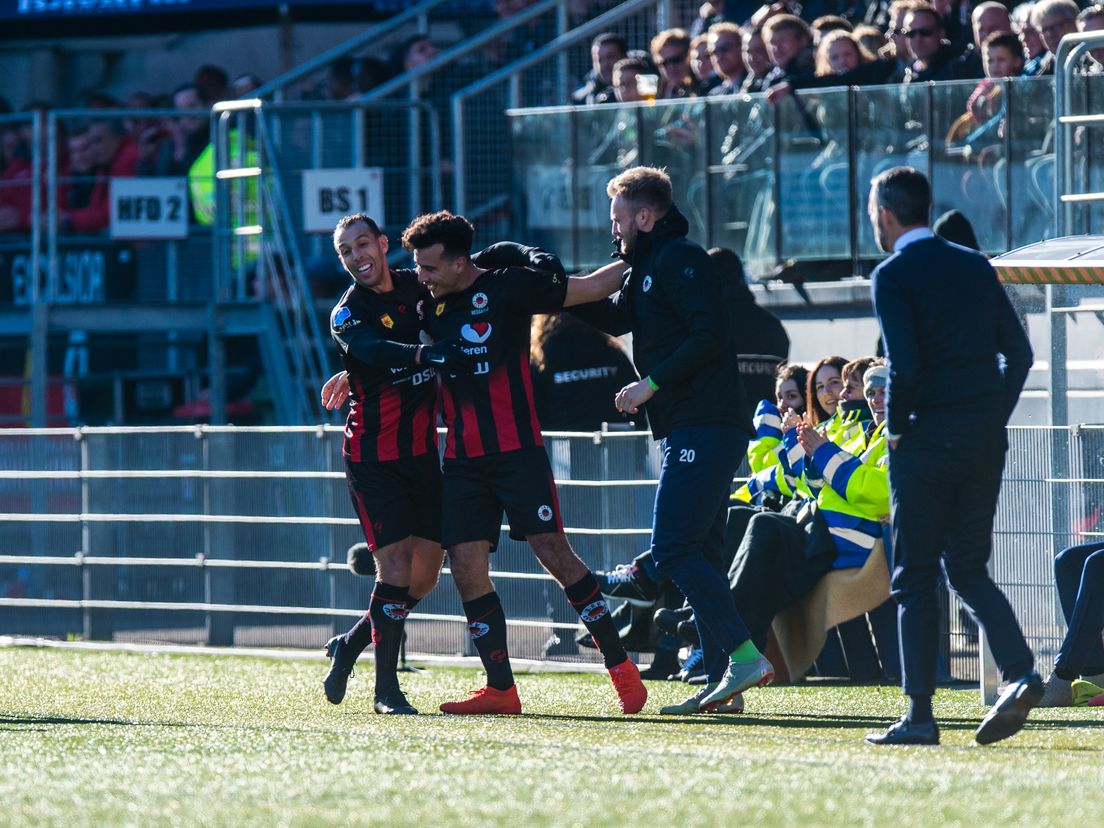 Excelsior wint met 2-1 van Feyenoord. Foto VK Sportphoto/Yannick Verhoeven