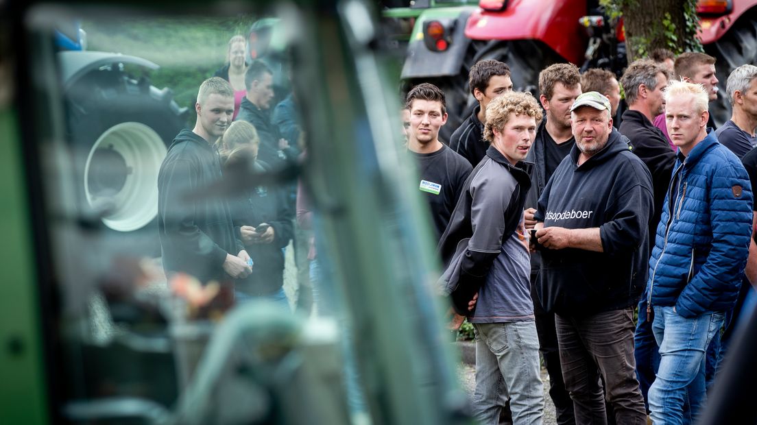 De aangehouden boer nam deel aan een protest in Leidschendam.