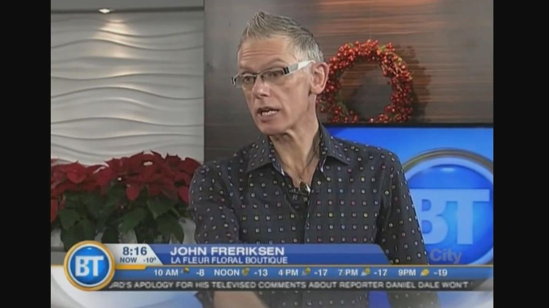 John Freriksen had op de Canadese televisie een bloemenrubriek