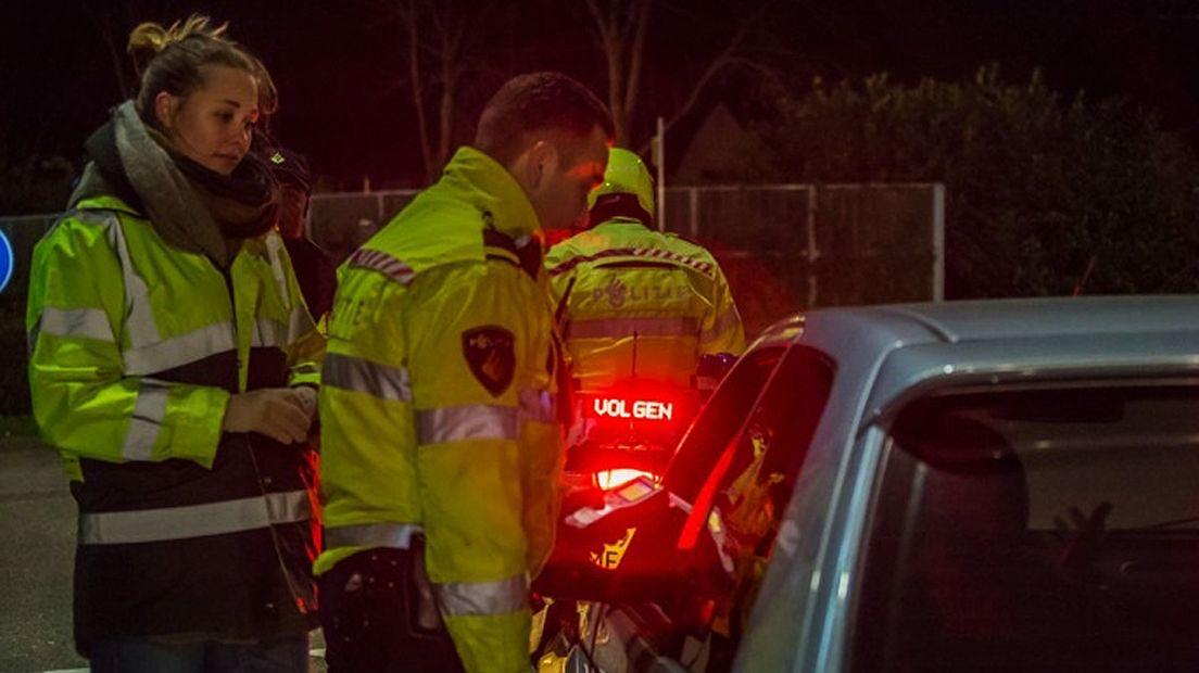 Een van de controles donderdagavond.