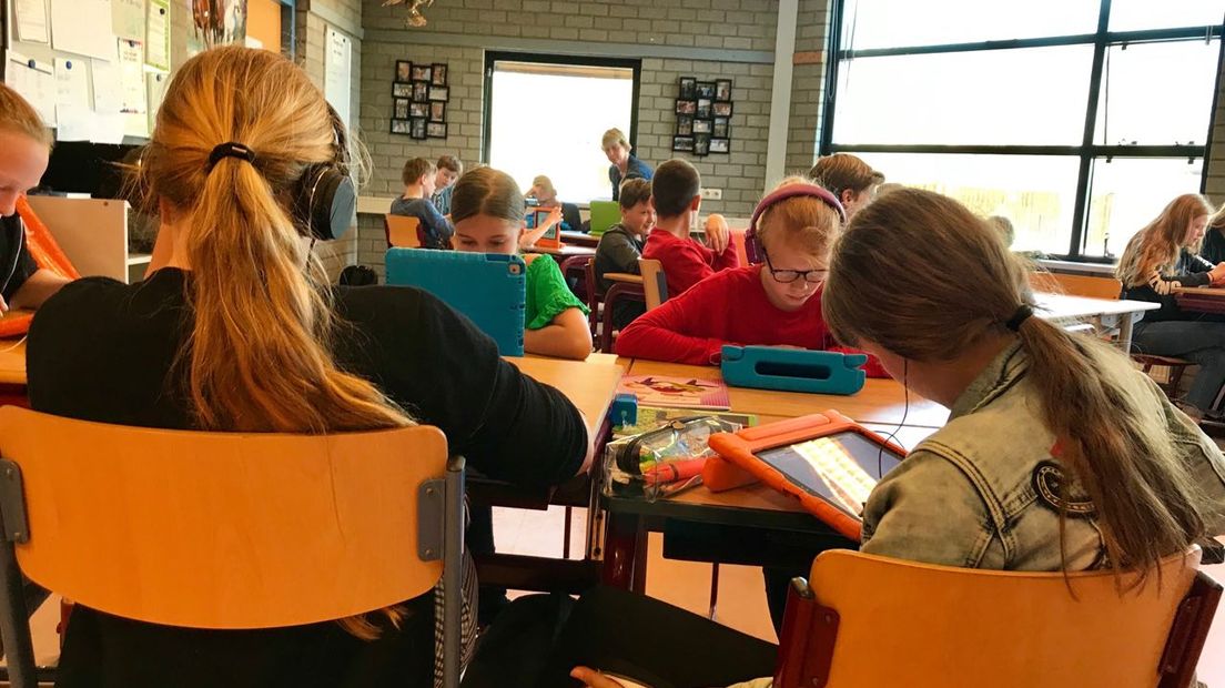 Leerlingen van OBS De Singelier hadden een normale schooldag (Rechten: Marjolein Knol / RTV Drenthe)