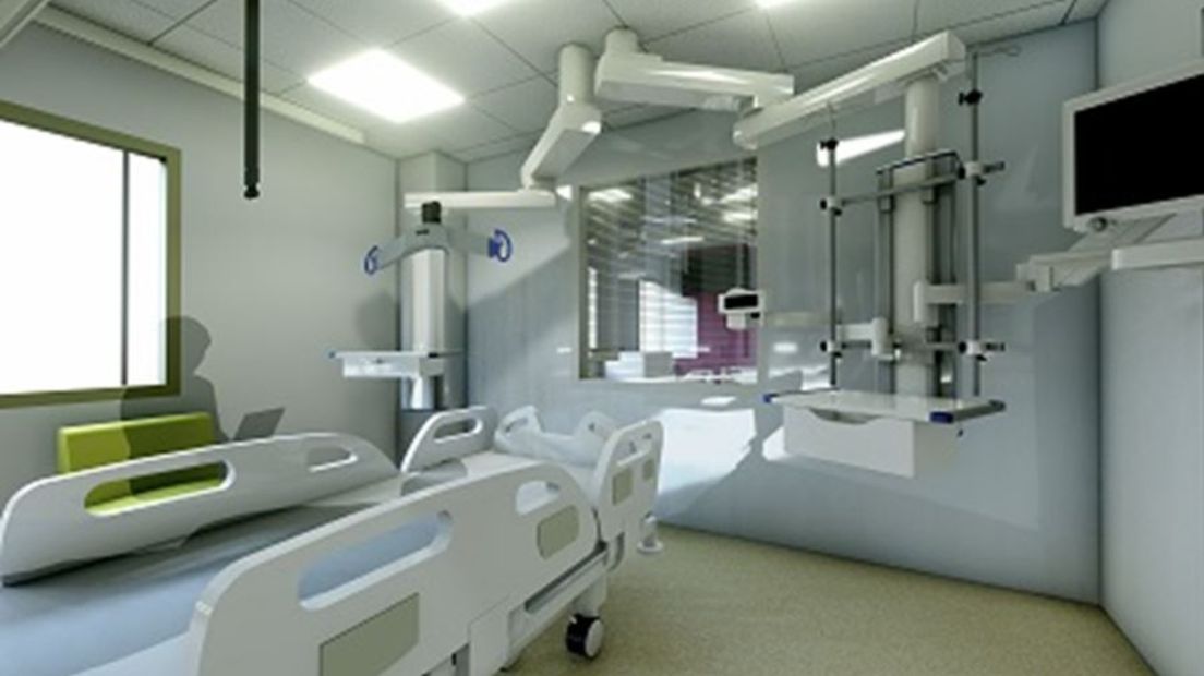 Een bed op de ic van het Martini Ziekenhuis