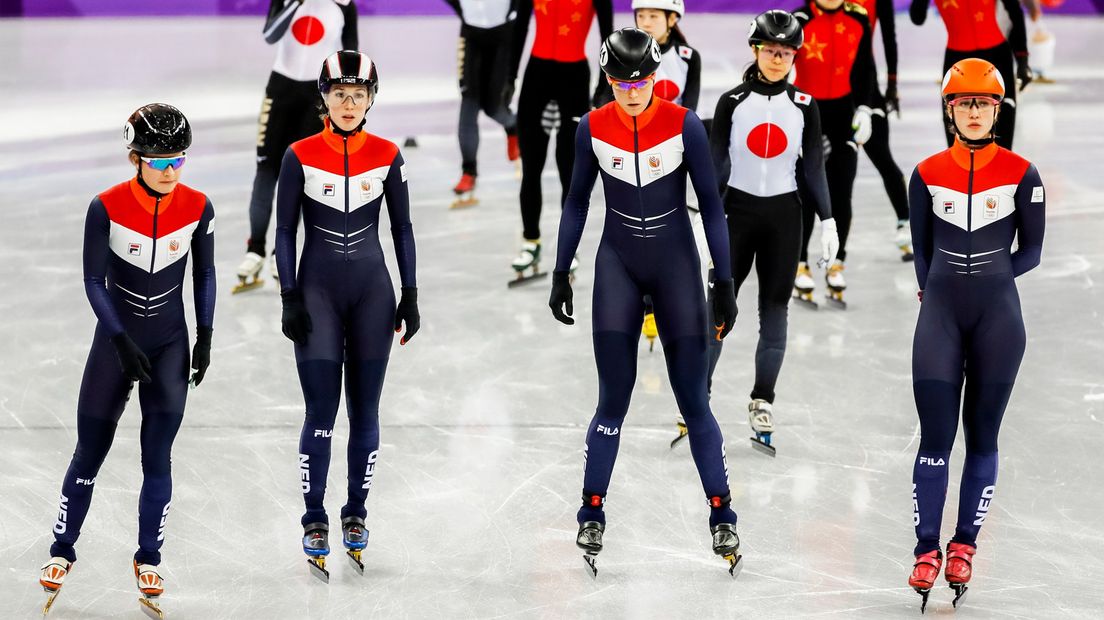 Shorttracksters lopen finale op aflossing mis