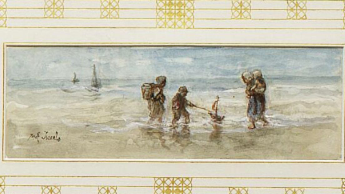 Detail van de Pulchri Kast, aquarel Jozef Israëls