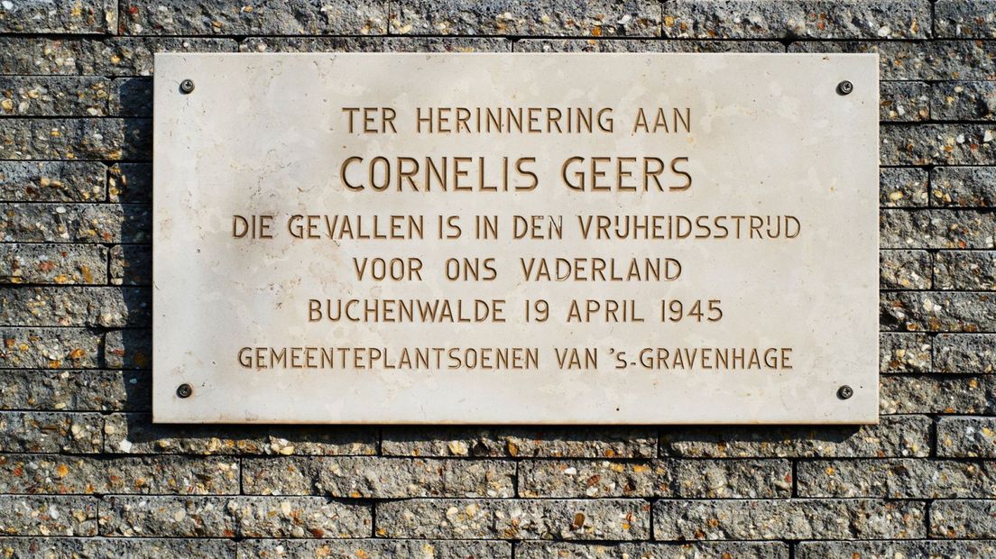 Een van de Haagse gedenktekens.
